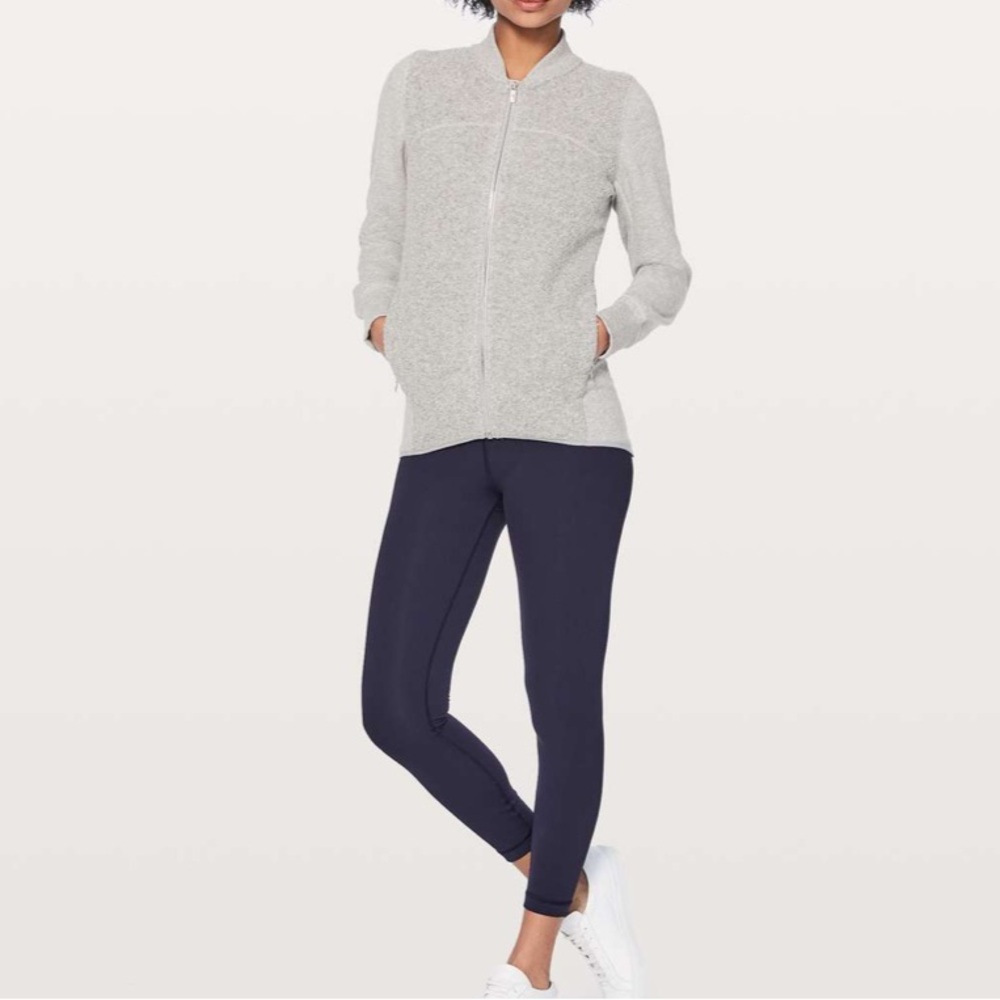 Lululemon Stand Out Sherpa Jacket Heathered Core Light Grey / Silver Drop